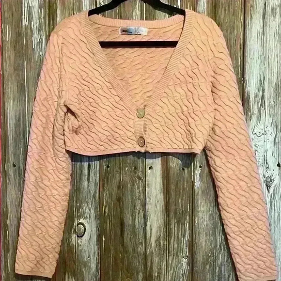 EUC FREE PEOPLE BEACH CROPPED CARDIGAN - Picture 1 of 4